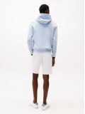 Tommy Hilfiger Logo Embroidery Hoody In Breezy Blue - MW0MW11599C1O