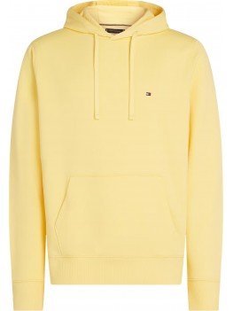 Tommy Hilfiger Flag Embroidery Drawstring Hoody In Yellow - MW0MW37235 ZF0