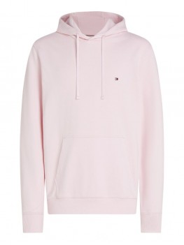 Tommy Hilfiger Flag Embroidery Drawstring Hoody In Pink - MW0MW37235 TOG