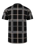 Luke Birdoswald Check T Shirt In Black & Grey -  M740157 