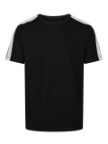 Luke Imperial Men's Tape Detail Pique T -Shirt In Black M770150