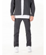 Luke Panama Cargo Trousers In Charcoal Grey - M780450