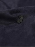 Luke Dennis long sleeved crew neck faux suede sweatshirt In Navy - M590302