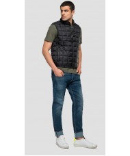 Replay Black Quilted Turtleneck Waistcoat In Recycled Nylon M8083A 000 83966R