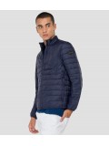 Replay Navy blue Turtleneck quilted jacket in recycled nylon M8166 .000.83966R