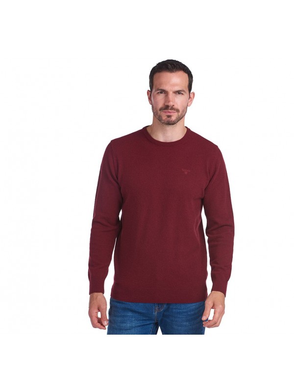barbour essential lambswool crew neck jumper