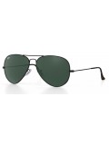 Ray-Ban Aviator - Green Classic G-15 Lenses & Black Frame - RB3689 9147/31 5814