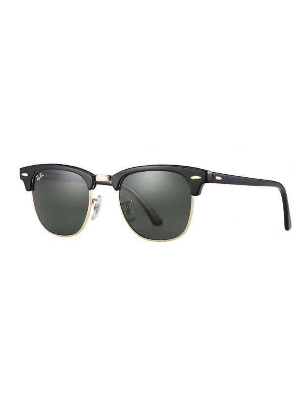 Ray-Ban Classic Clubmaster - Green G-15 Lenses & Black Frame - RB3016 ...