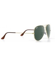 Ray-Ban Aviator - Green Classic G-15 Lenses & Gold frame  - RB3689 9147/31 5814