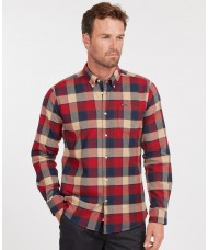 Barbour Valley Check Tailored Shirt In Rich Red MSH5057RE33