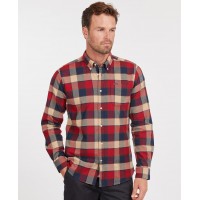 Barbour Valley Check Tailored Shirt In Rich Red MSH5057RE33