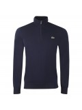 Lacoste Men's Cotton 1/4 Zip Cotton Sweater In Navy Blue - AH1980 00 166
