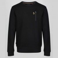 Luke Paris 2 Crew Neck Sweatshirt In Jet Black ZM450350 