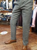 Marc Darcy 'Hardwick' - Navy Tan Tweed Check Trousers
