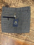 Marc Darcy 'Hardwick' - Navy Tan Tweed Check Trousers