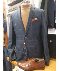 Marc Darcy "Jenson"  Marine Navy Blue Check Blazer