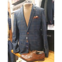 Marc Darcy "Jenson"  Marine Navy Blue Check Blazer