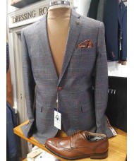 Marc Darcy "Jenson"  Grey & Tan Check Blazer