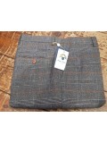 Marc Darcy 'Jenson' - Grey & Tan Check Trousers