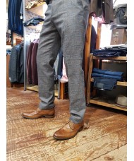 Marc Darcy 'Jenson' - Grey & Tan Check Trousers