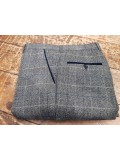 Marc Darcy 'Scott' Grey Tweed Check Trousers