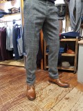 Marc Darcy 'Scott' Grey Tweed Check Trousers