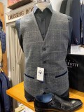 Marc Darcy "Scott" Grey Tweed Check Waistcoat