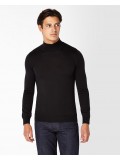 Remus Uomo Slim Fit Merino Wool-Blend Turtle Neck Sweater In Black 3_53889_00