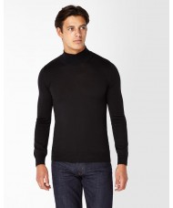 Remus Uomo Slim Fit Merino Wool-Blend Turtle Neck Sweater In Black 3_53889_00