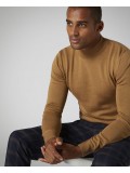 Remus Uomo Slim Fit Merino Wool-Blend Turtle Neck Sweater In Camel 3_53889_45